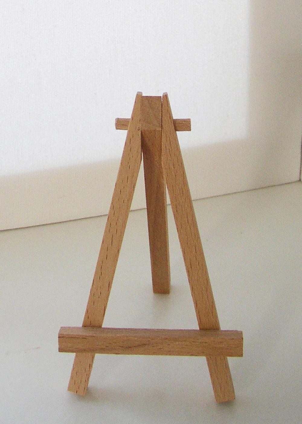 Wooden Display Stand For Mini Artwork. Once Upon A Seaside Garden By Juliebull